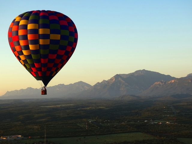 Disfrutando el vuelo en aerostatico