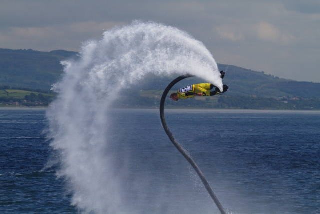 Spinning on the flyboard 
