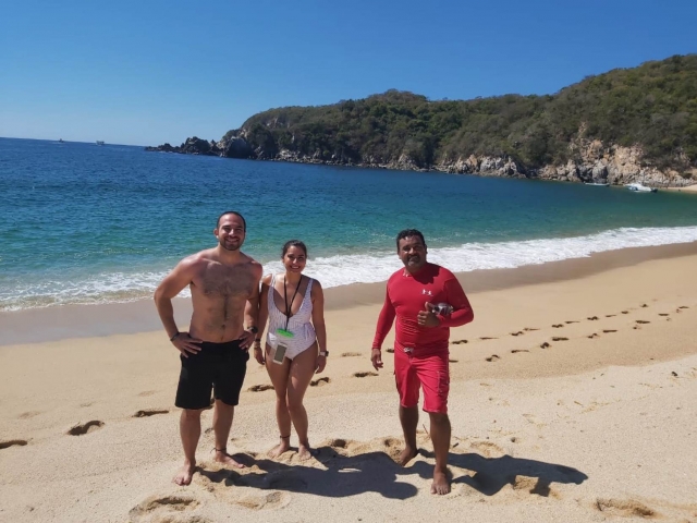 Disfrutando la playa 