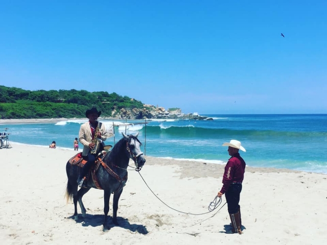  沿着海边漫步