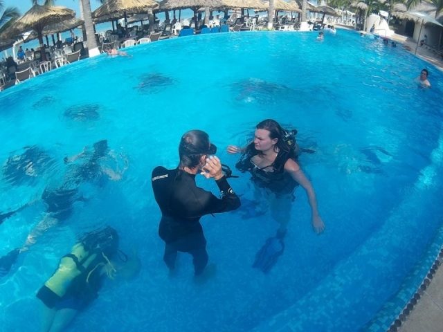 Sessione in piscina 