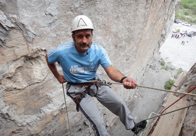 Rappel in the Virgin's Cave 