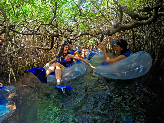  Ride the river in an inflatable tire 