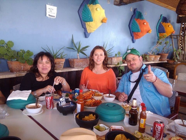 Comiendo langosta