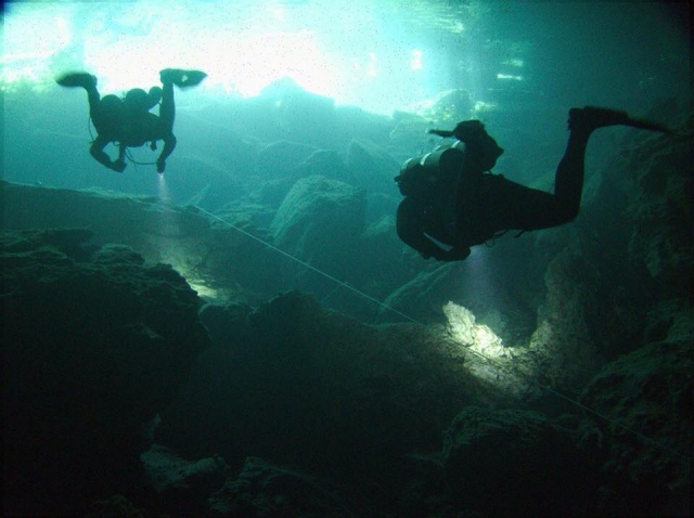  Cave diving in Playa del Carmen