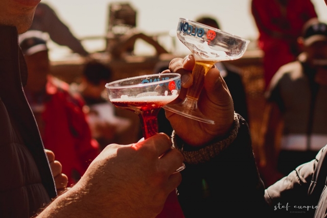Brindis después de vuelo