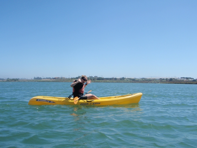  kayak in acque blu 