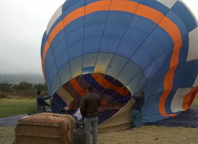 preparando el globo