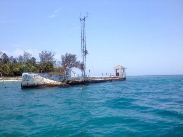 llegando a la isla
