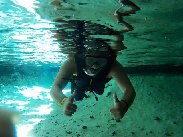 Swim in the cenote 