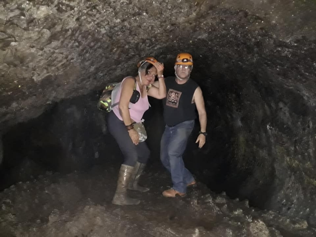  Crouching in the cave 