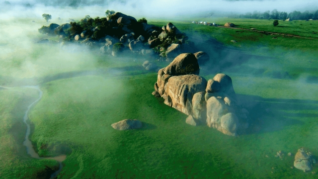 Vista aérea del Valle de las Enigmas