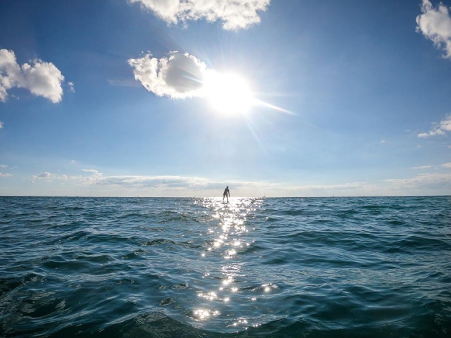  SUP im Karibischen Meer 