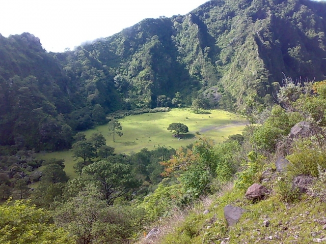 En la cima del volcán