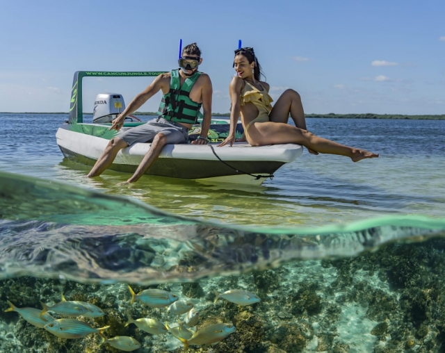Tour en lancha manglares Quintana Roo