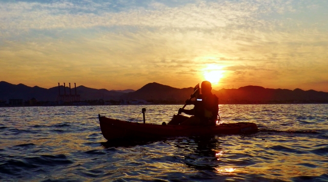 Atardecer en Kayak