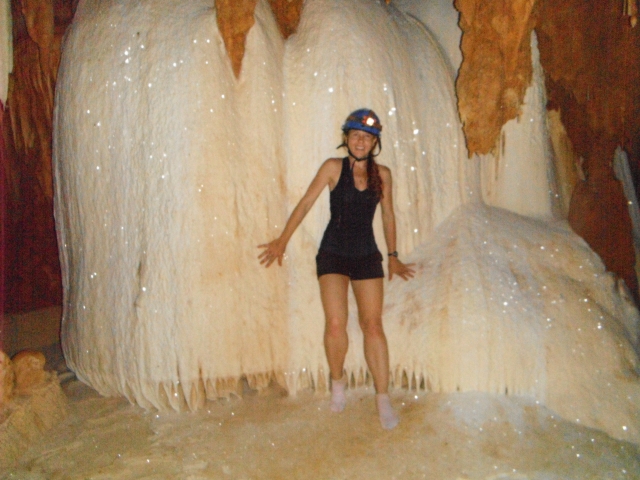 Feliz en cascadas