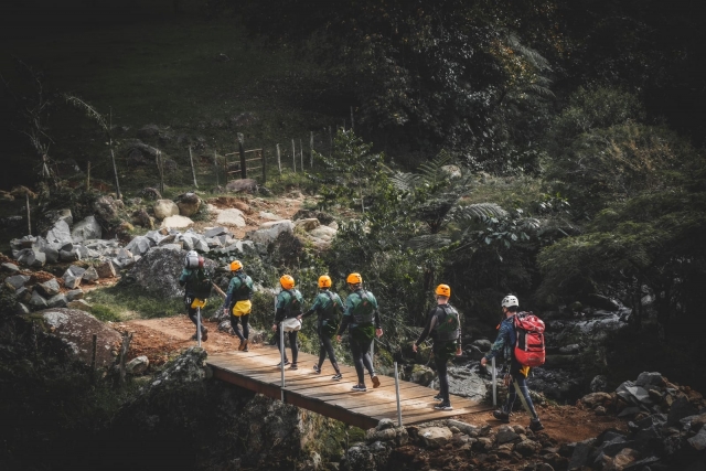  Walking to the waterfall 