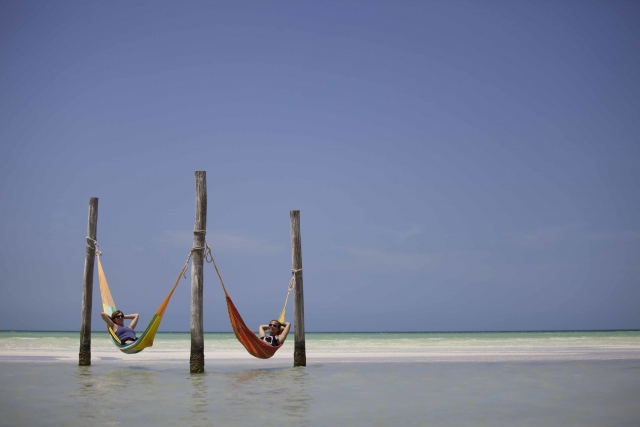 Relajados en el caribe