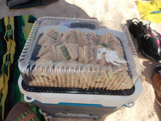  海滩上的食物
