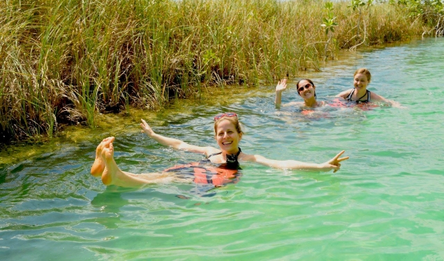 Swimming in the reserve 