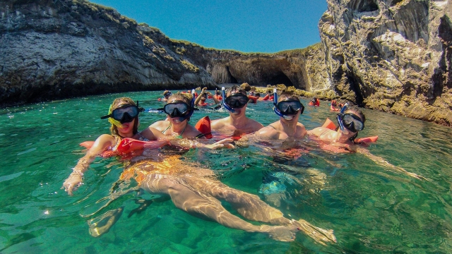 snorkel con amigos