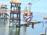 Circuito zip line e waverunner a Cancun 2 ore