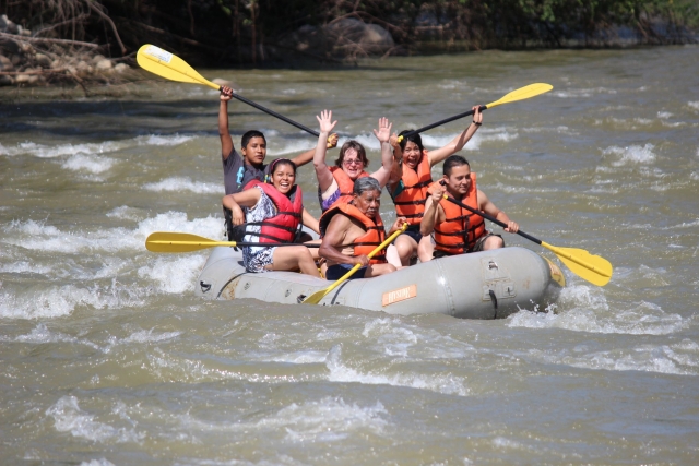  Practice rafting on one of the rivers in Oaxaca. 