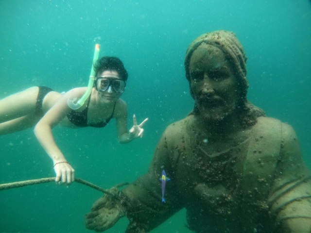 Nado con el rey de reyes en playa Las Gatas