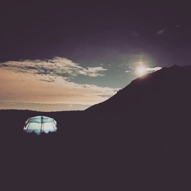 Acampando en el volcán
