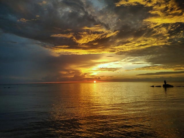 Sonnenuntergang in der Karibik 