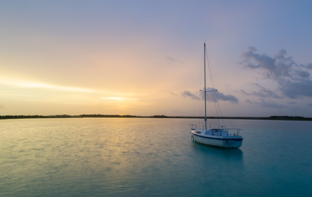  Sailing at sunset