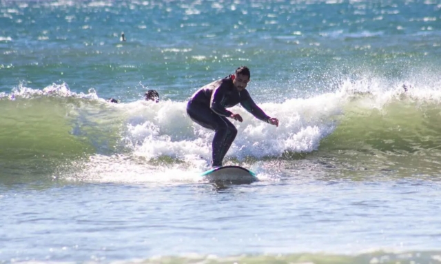  Practicing in the sea 