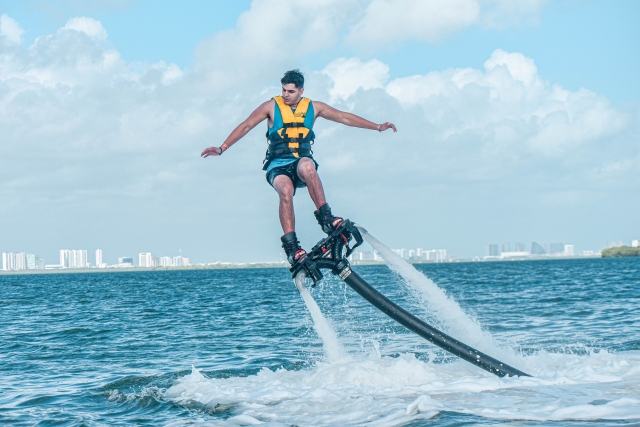  Flying on flyboard 