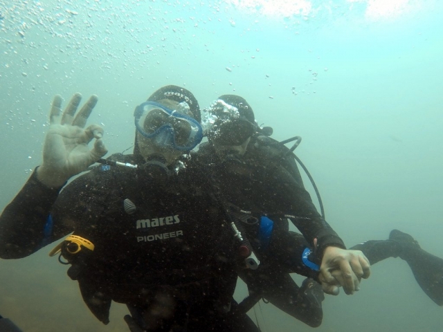 Buceo con amigos en Portugal