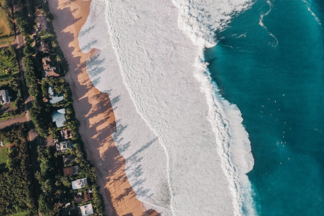 playa olas desde arriba