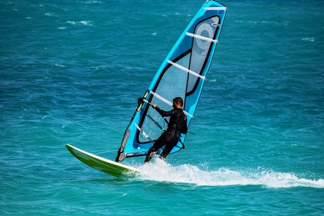 Sobre la tabla de windsurf