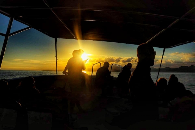 Atardecer en el barco