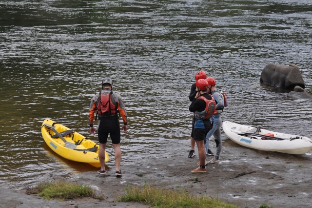 tras al ruta en kayak