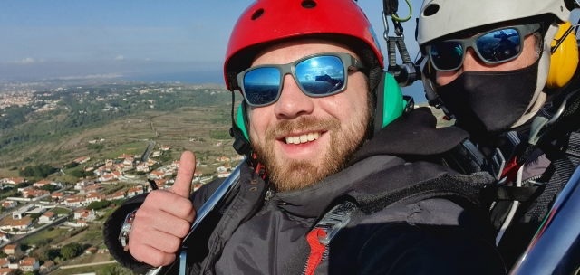 En el parapenle biplaza