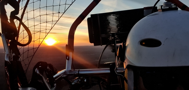 Atardecer en el paramotor