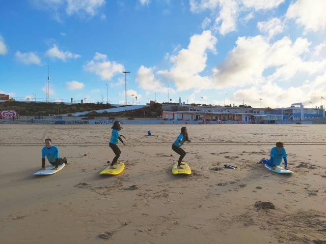 Aprendiendo Surf en Portugal