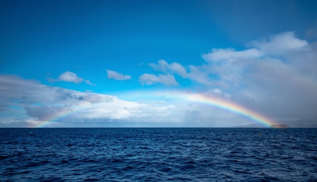Arcoíris duranle la navegación