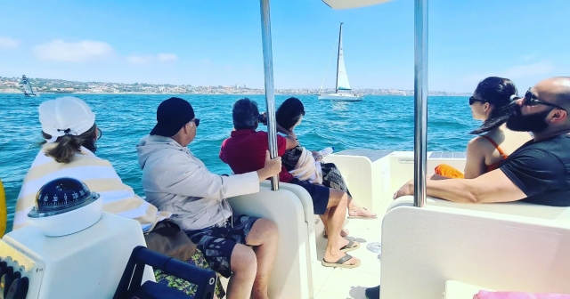 Disfrutando del barco solar