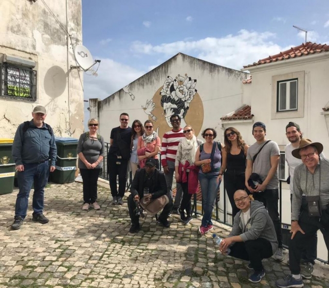 En uno de los barrios antiguos de Lisboa