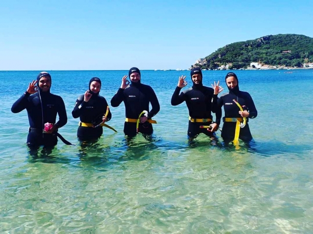 Haciendo buceo en el Parque Natural de Arrábida