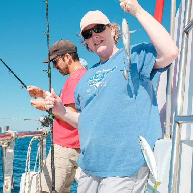 Contentos tras la pesca