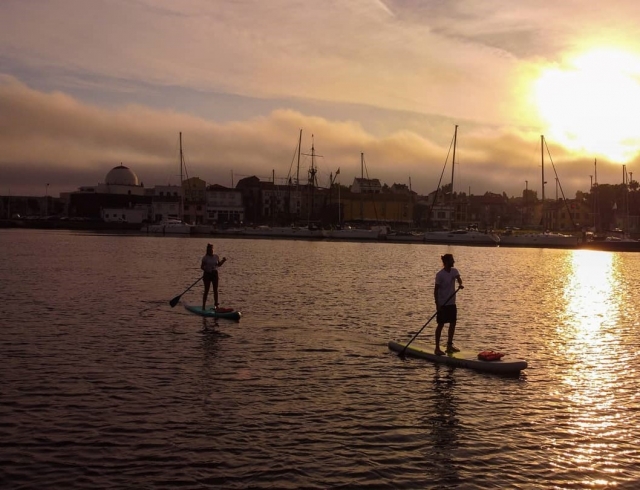SUP al atardecer