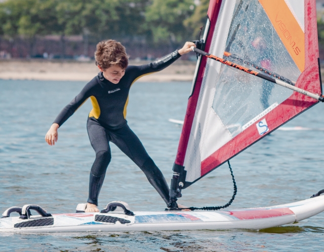 Aprendiendo a hacer windsurf