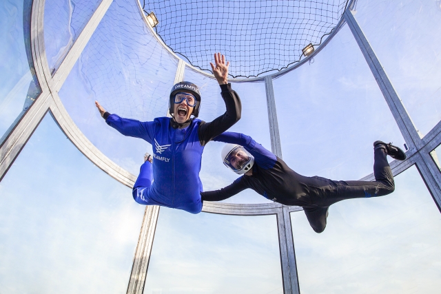 Volando en túnel de viento 